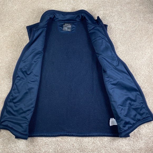 Polo Ralph Lauren Performance Mens XL Navy Blue Full Zip Sweater Fleece Vest - Picture 6 of 9